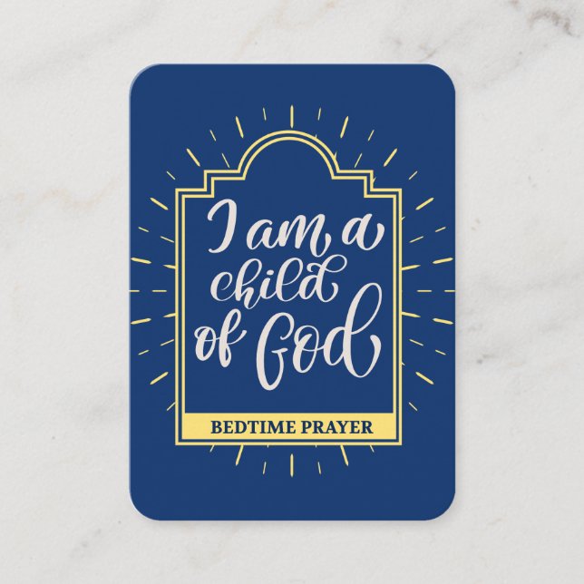 Child's Bedtime Prayer Card (Front)