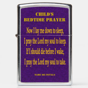 CHILD'S BEDTIME PRAYER ZIPPO LIGHTER