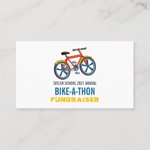 Childs Bike Childrens Charity Bike_a_Thon Event Business Card