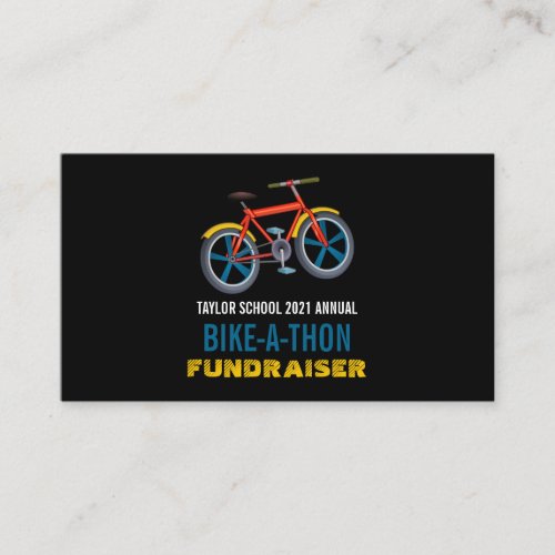 Childs Bike Childrens Charity Bike_a_Thon Event Business Card