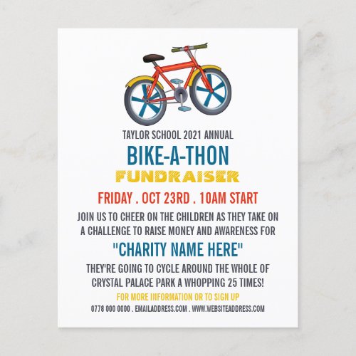 Childs Bike Childrens Charity Bike_a_Thon Event Flyer