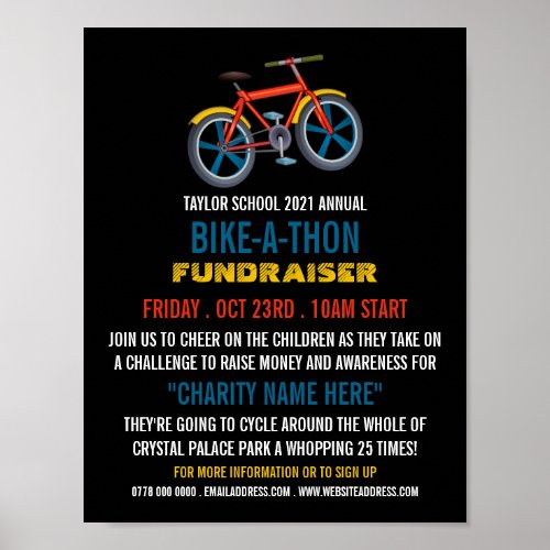 Childs Bike Childrens Charity Bike_a_Thon Event Poster