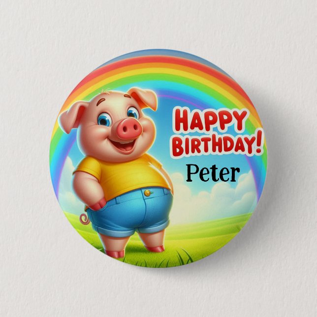 Child's birthday badge  button (Front)
