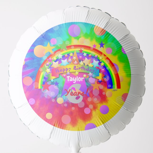 Child's Birthday Balloon Rainbow HAMbyWG  (Front)