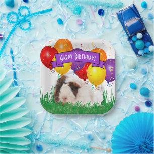 Child's Birthday Cute Guinea Pig Pet Animal Theme Paper Plates