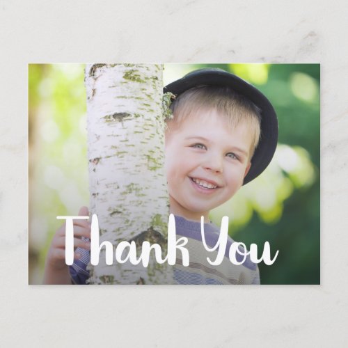 Childs Birthday Party Photo Thank You Postcard