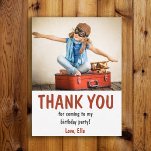 Child's Birthday Party Thank You Postcard