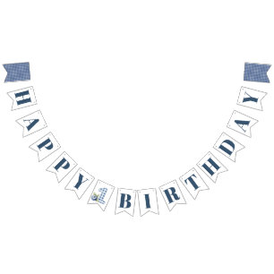 Child's Blueberry Berry First Birthday Bunting Flags