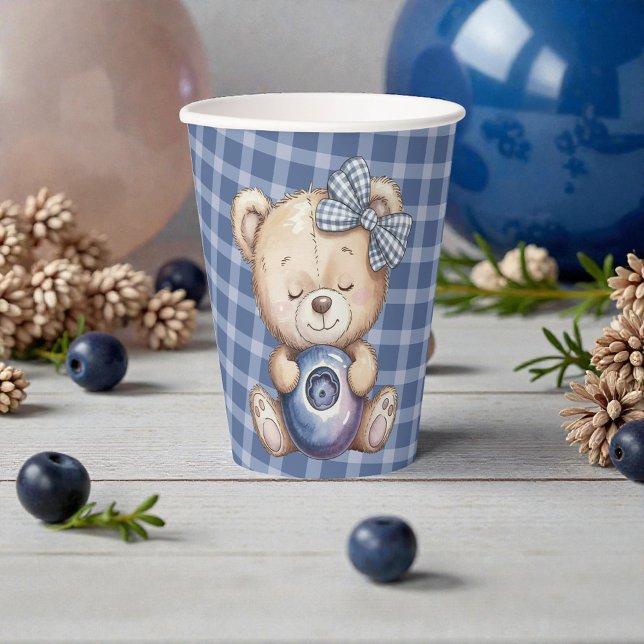 Child's Blueberry Berry First Birthday Paper Cups (Creator Uploaded)