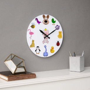CHILDS CARTOON CHARACTERS - LARGE CLOCK