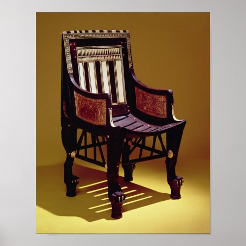 Childs chair from the Tomb of Tutankhamun Poster