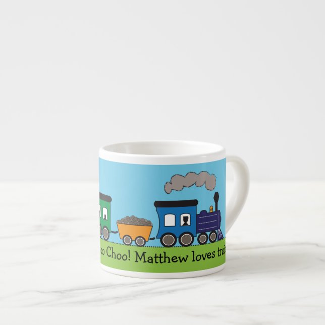 Child's Choo Choo Steam Train Mug (Front Right)