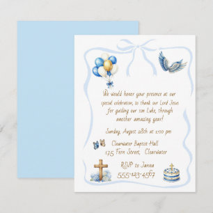 Childs Christian Birthday Party Digital Download Invitation