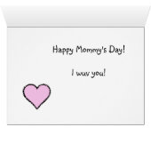 Child's Drawing Best Mommy Mother's Day Card (Inside Horizontal (Bottom))