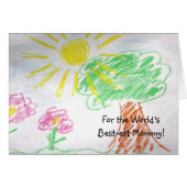 Child's Drawing Best Mommy Mother's Day Card (Front Horizontal)
