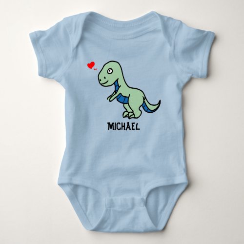 Childs Drawing of a T_Rex Baby Bodysuit