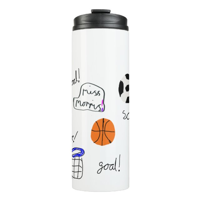 Child's Drawings Teacher Gift Thermal Tumbler (Front)