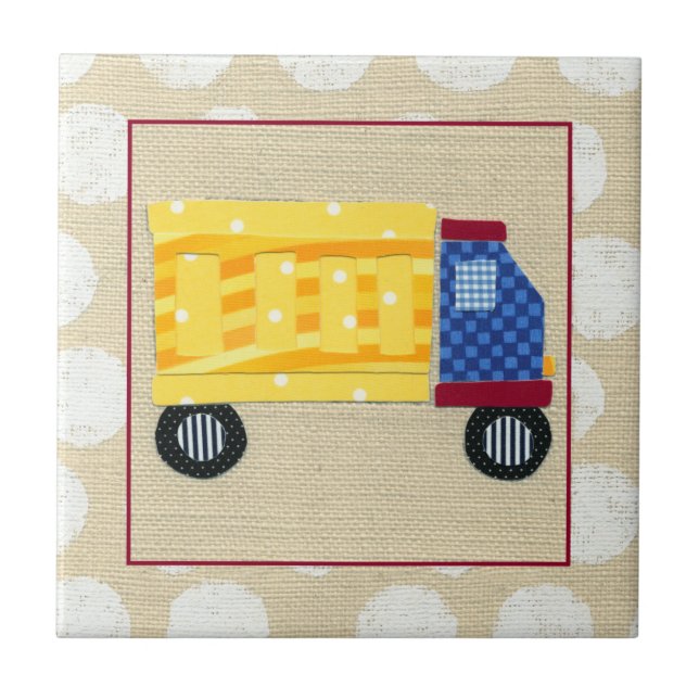 Child's Dump Truck by Chariklia Zarris Ceramic Tile (Front)