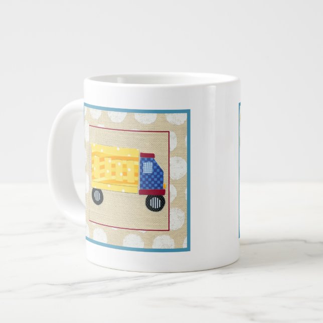 Child's Dump Truck by Chariklia Zarris Giant Coffee Mug (Front Left)