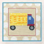 Child's Dump Truck by Chariklia Zarris Glass Coaster