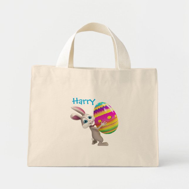 Child's Easter Hunt Tote Bag -  Easter Bunny  (Front)
