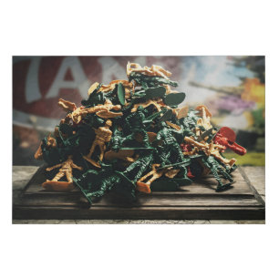 Child's Eye View of Toy War Faux Canvas Print