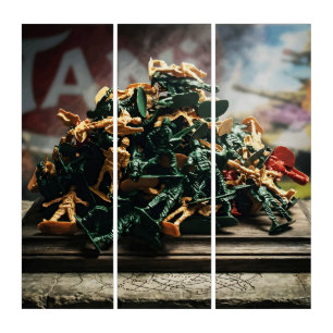 Child's Eye View of Toy War Triptych