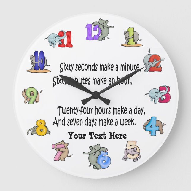 Childs First Clock Guaranteed to Make Learning Fun (Front)