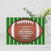 Child's Football Birthday Party Invitation (Standing Front)