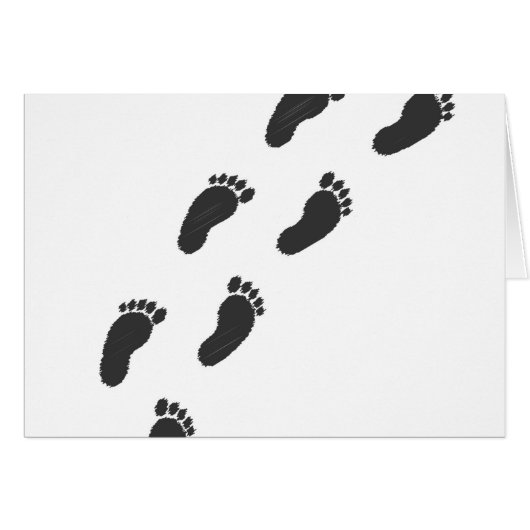 Childs Footprints Cards (Front Horizontal)
