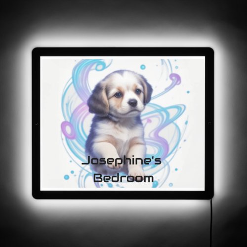 Childs Galaxy Blue Puppy LED Sign