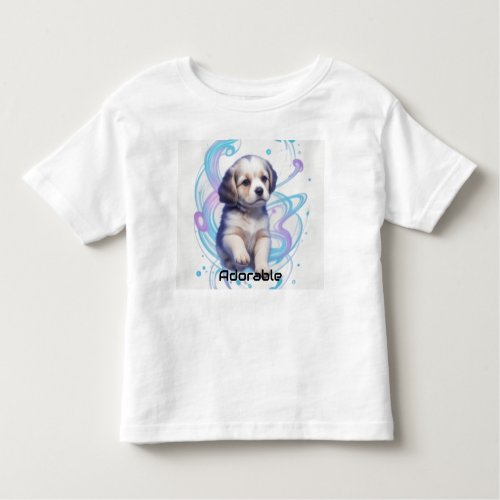 Childs Galaxy Blue Puppy Toddler T_shirt