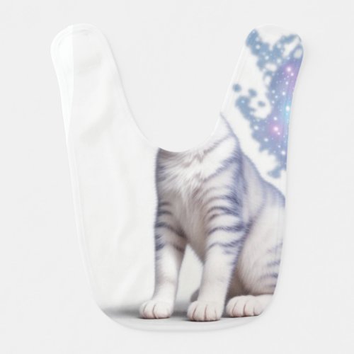 Childs Galaxy Blue Tinted Cat Face Baby Bib