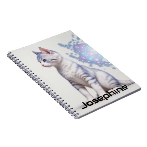 Childs Galaxy Blue Tinted Cat Notebook