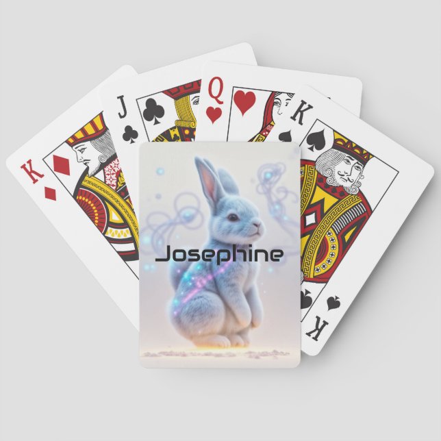 Childs Galaxy Tinted Bunny Poker Cards (Back)