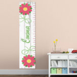 Child's Growth Charts - Warm Flowers<br><div class="desc">Before you know it,  they'll be all grown up,  so these Personalized Height Charts and Growth Charts are a great way to track that growth! Made from a durable canvas,  they are custom made and ready to hang.</div>