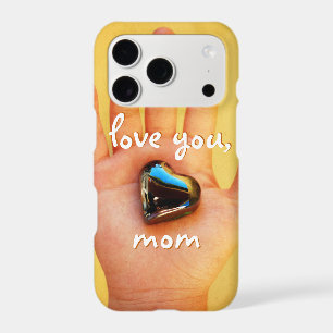 Child's Hand Blue Heart Photography Love You Mom iPhone 17 Pro Case