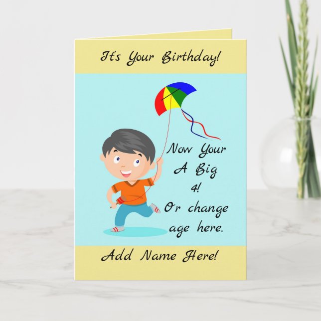 Child's Happy Birthday Card (Front)