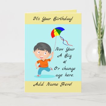 Child's Happy Birthday Card by WingSong at Zazzle