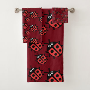 Childs ladybird Ladybug Bath Towel Set