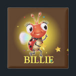 Child's name ladybug fridge magnet<br><div class="desc">Child's name ladybug fridge magnet.
Lots of other designs available in this range.</div>