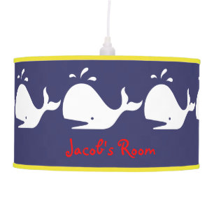 Child's name whale lamp