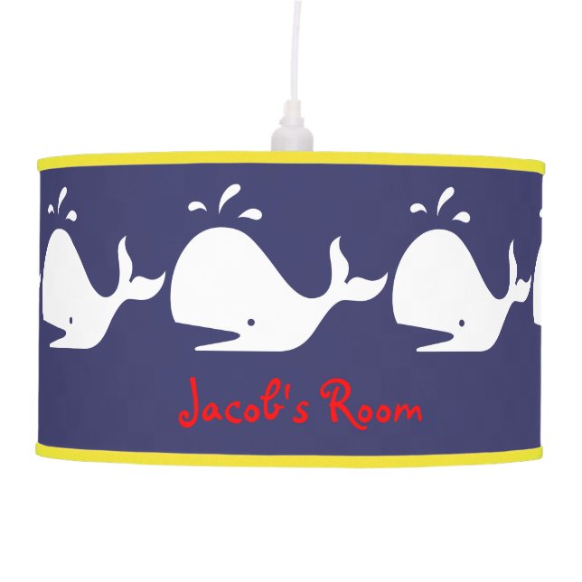 Child's name whale lamp (Front)
