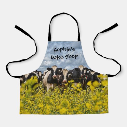 Childs Personalized Holstein Cows Apron