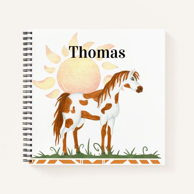 Child's Personalized Native American Spiral Notebook (Front)