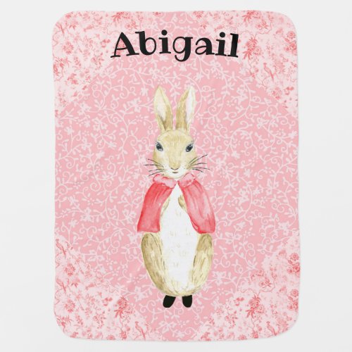 Childs Personalized Rabbit Blanket