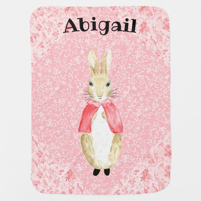 Child's Personalized Rabbit Blanket (Front)