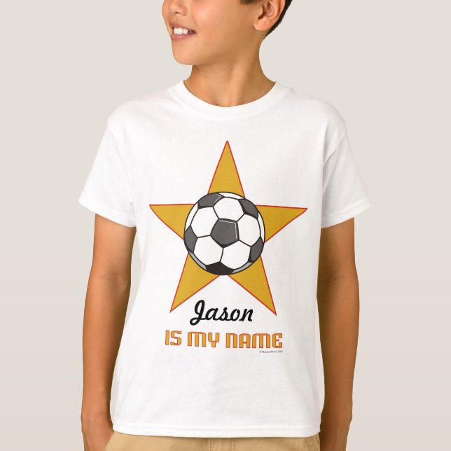 Child's Personalized Soccer Star T-shirt (Front)
