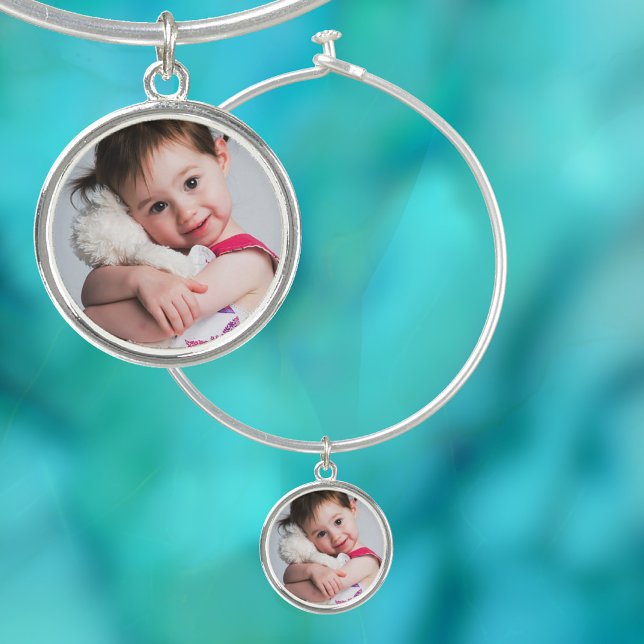 Child's Photo, Boyfriend, Spouse, Mom or Pet Bangle Bracelet (Creator Uploaded)