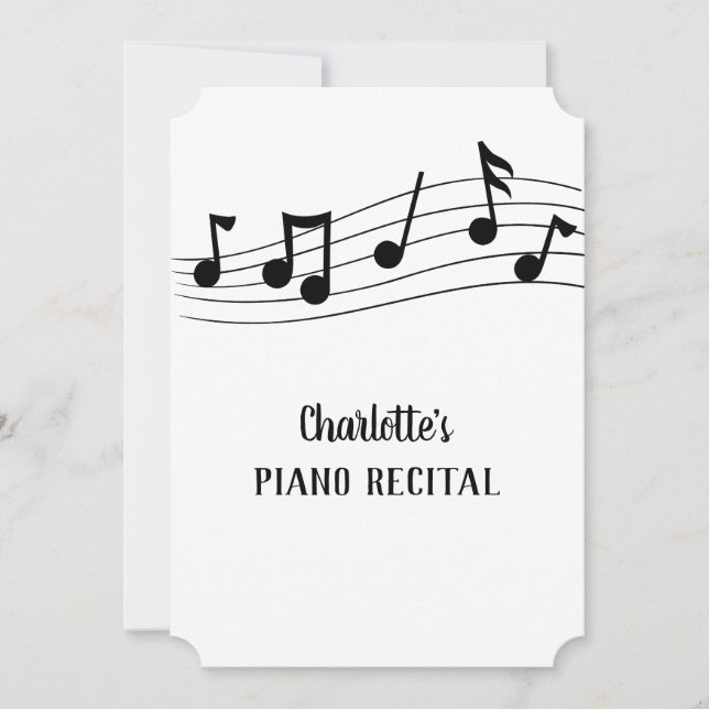 Child's Piano Recital Other Musical Event Invitation (Front)
